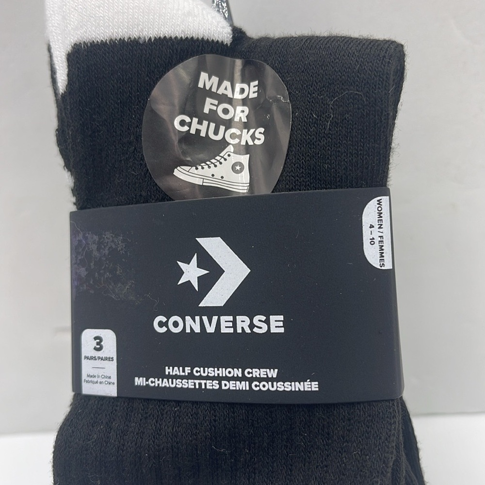 CONVERSE WMNS 3 pairs set HALF CUSHION CREW SOCKS 
NWT sizes: W4-10 - Picture 9 of 16